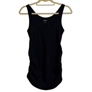 Old Navy Maternity Black First Layer Tank Top Size M Ruched Sides